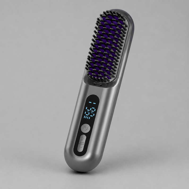 2 in 1 Cordless Hair Straightener Brush